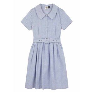 Blue Striped Shirt Dress with Peter Pan Collar Sz 10 NWOT